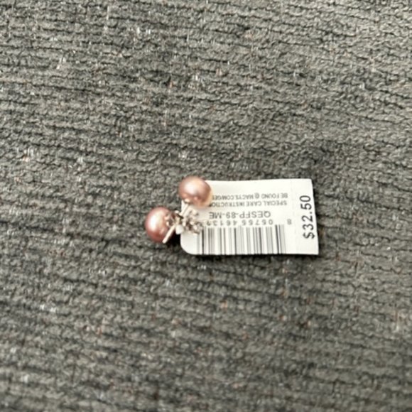 Belle de Mer Pink Pearl Earrings - NWT - Picture 1 of 4